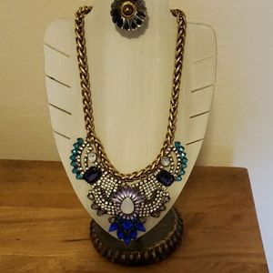 Statement Necklace Gold Tone